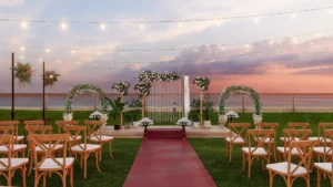 Beach wedding ceremony view at Dunes Beach Resort Mindarie