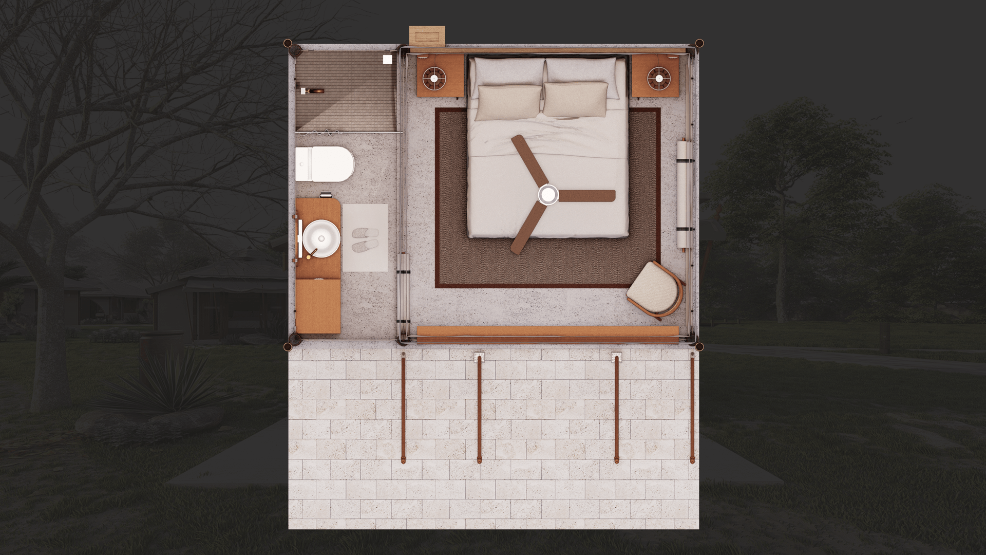 hilltop floorplan min Glamping Perth 68