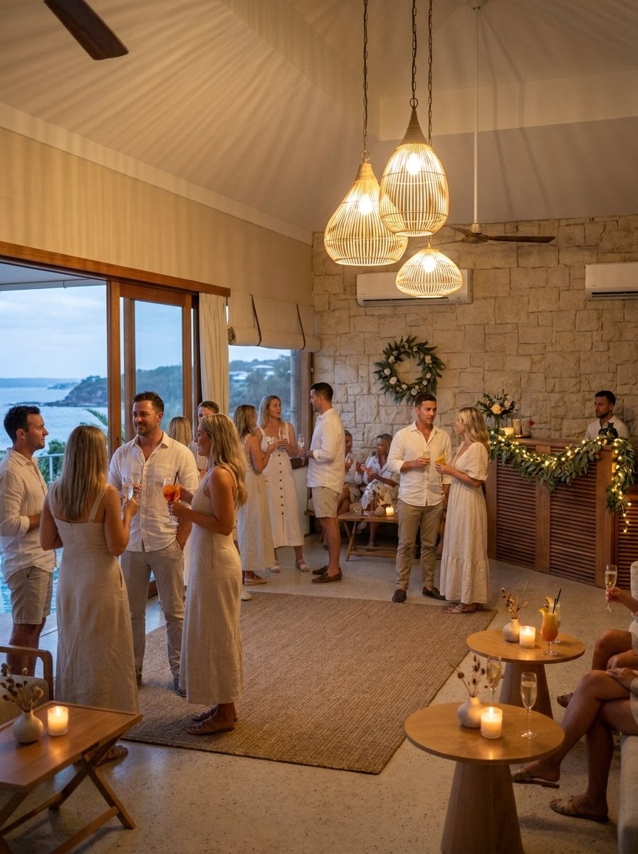 Christmas evening drinks at the lounge bar Dunes Beach Resort